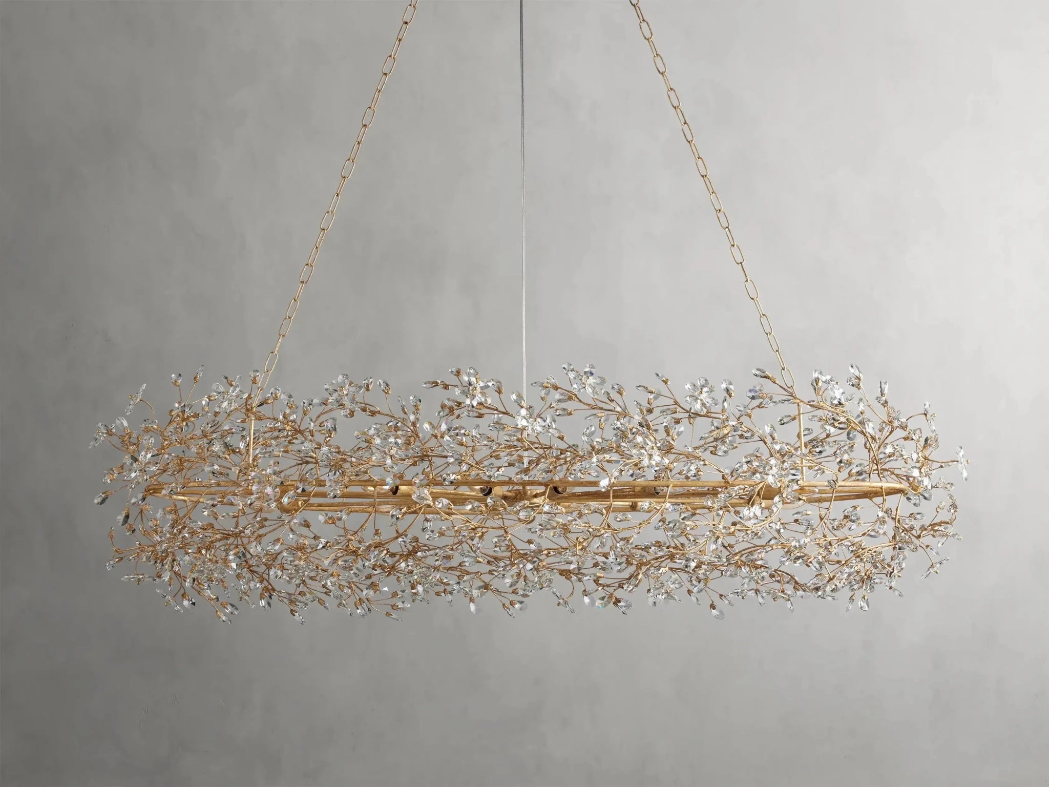Fiore Oval Chandelier 62''74'' - GILDLAMPS