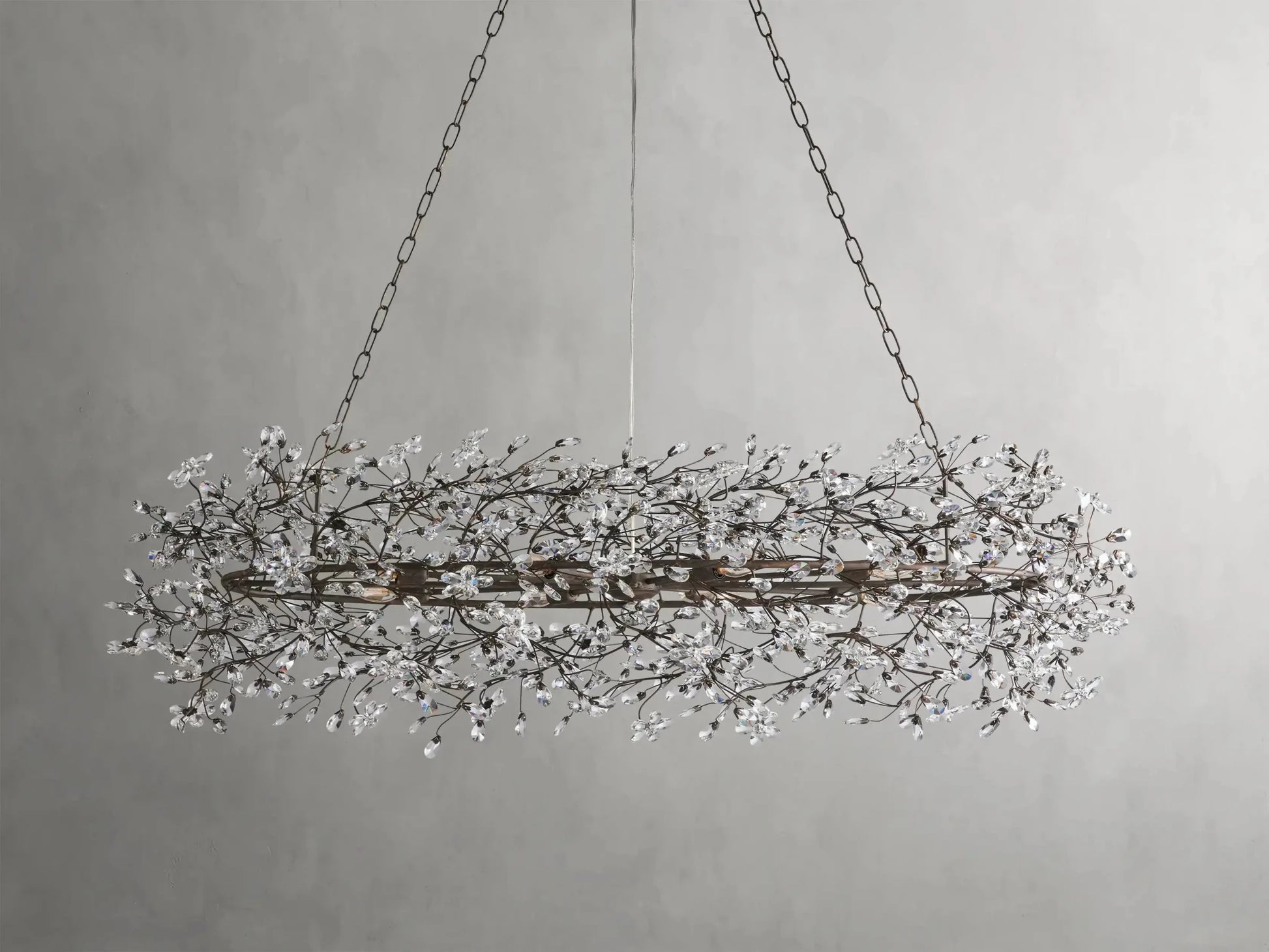 Fiore Oval Chandelier 62''74'' - GILDLAMPS