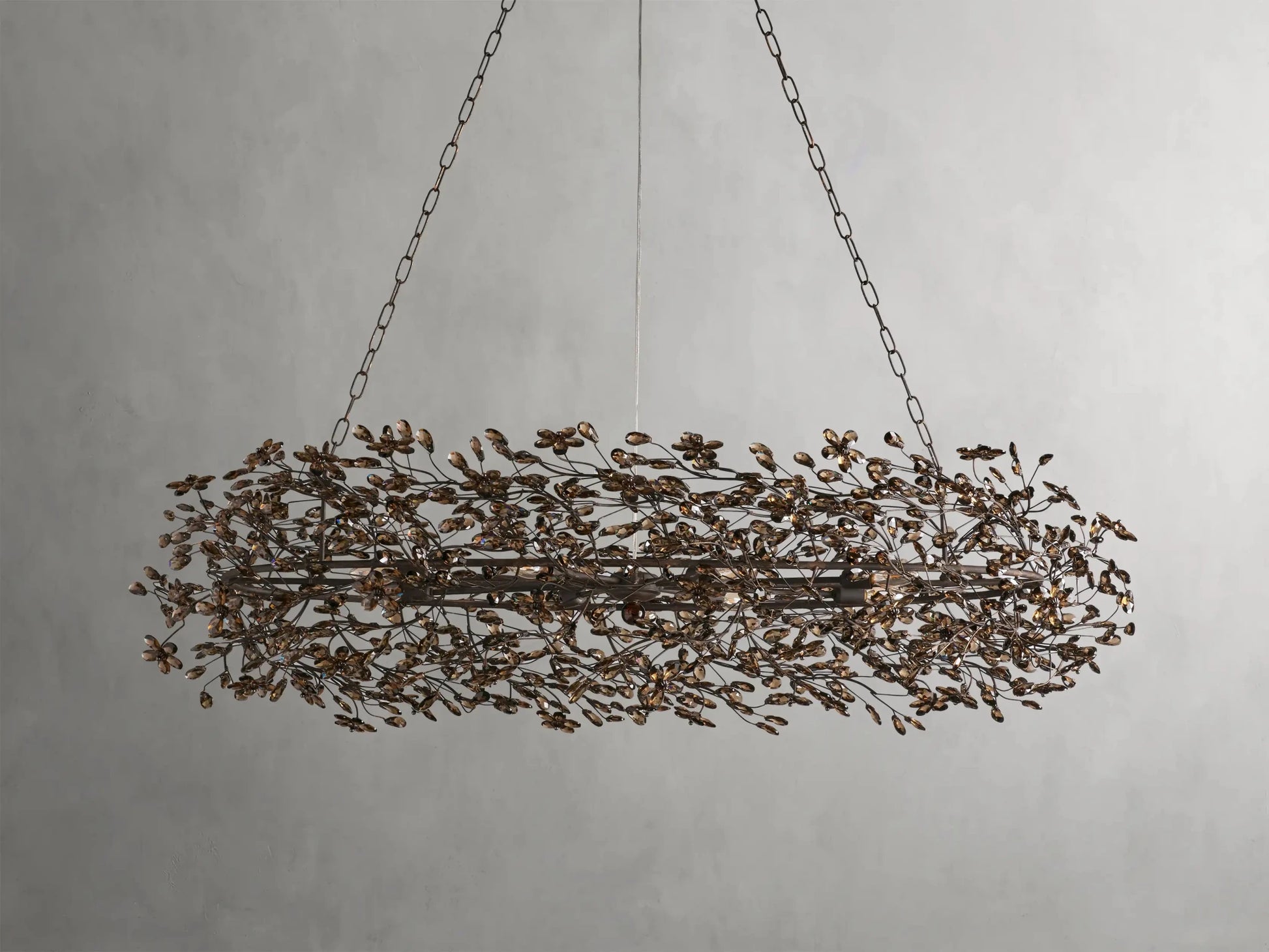 Fiore Oval Chandelier 62''74'' - GILDLAMPS
