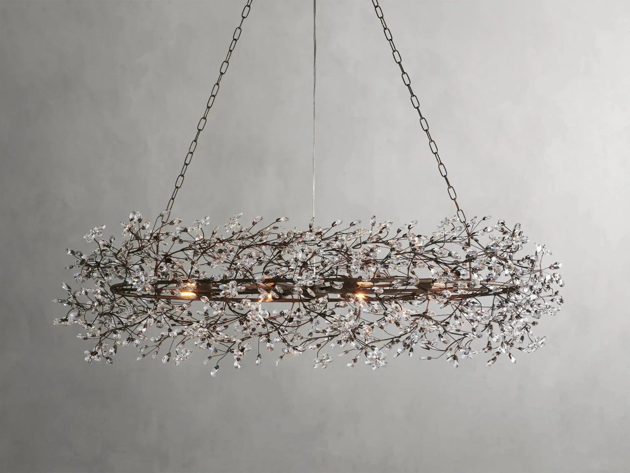 Fiore Oval Chandelier 62''74'' - GILDLAMPS