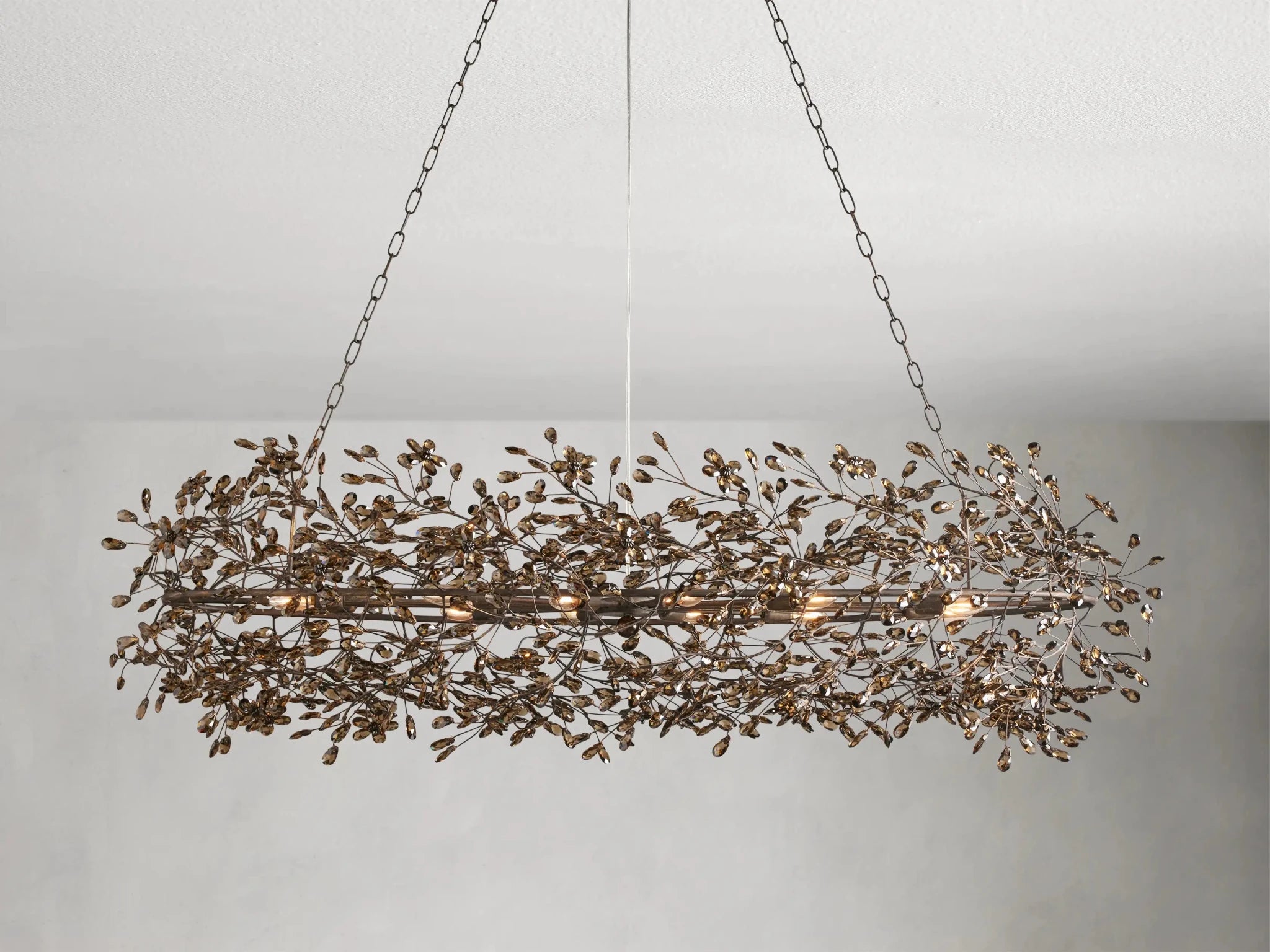 Fiore Oval Chandelier 62''74'' - GILDLAMPS
