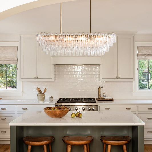 Florence Glass Linear Chandelier - GILDLAMPS