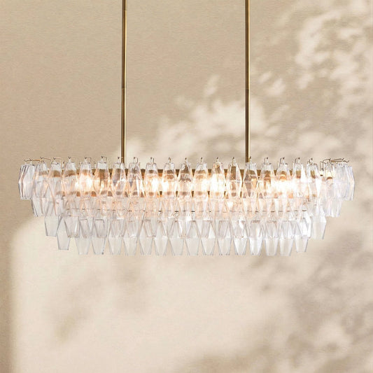 Florence Glass Linear Chandelier - GILDLAMPS