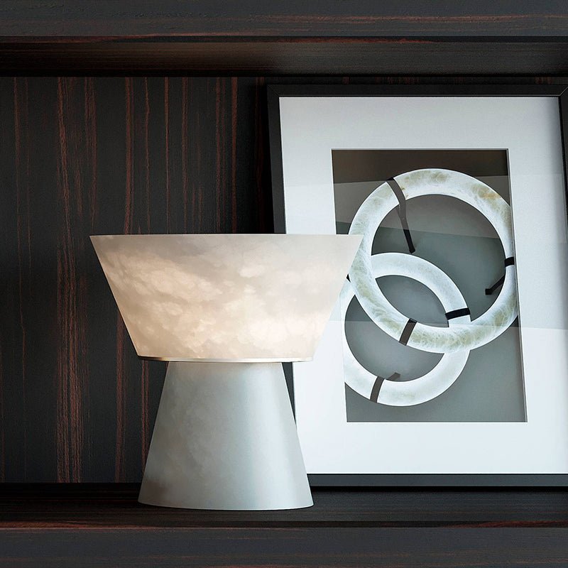 Franta Modern Alabaster Living Room Table Lamp - GILDLAMPS