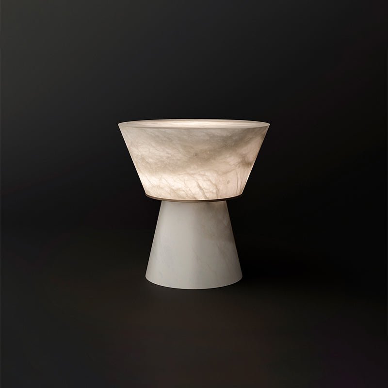 Franta Modern Alabaster Living Room Table Lamp - GILDLAMPS