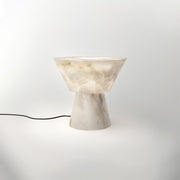 Franta Modern L Alabaster Living Room Table Lamp Besides Bed - GILDLAMPS