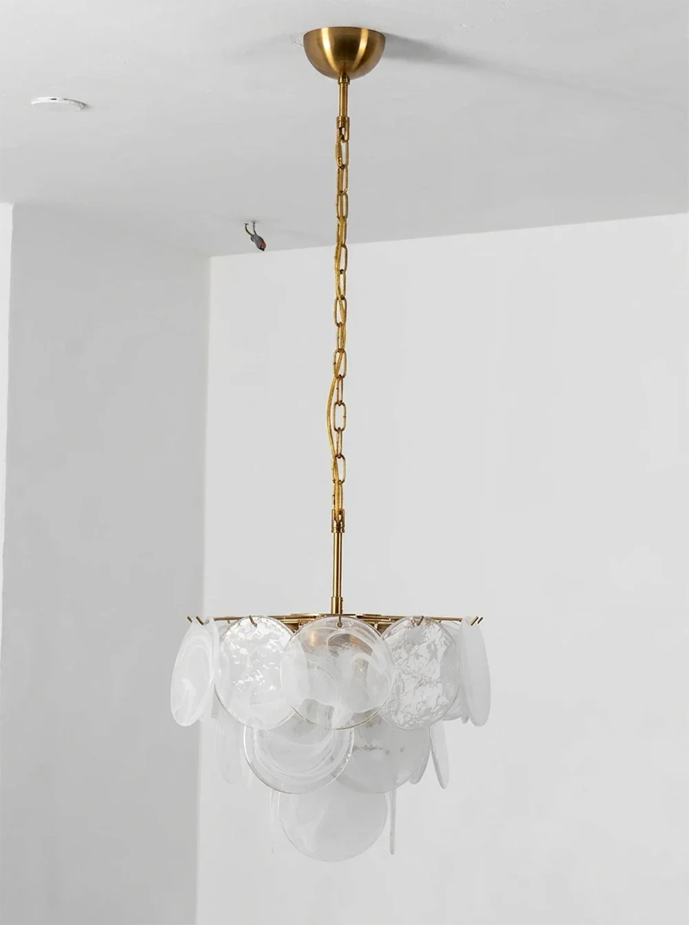 Retro Glass Disc Chandelier