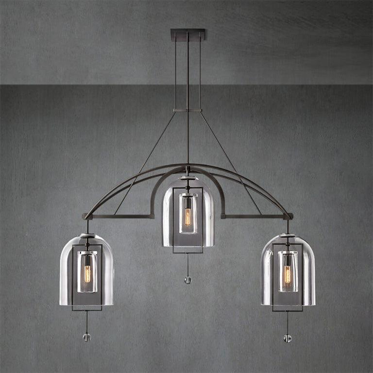 Fulcram Linear Chandelier 61" 3 Lights - GILDLAMPS