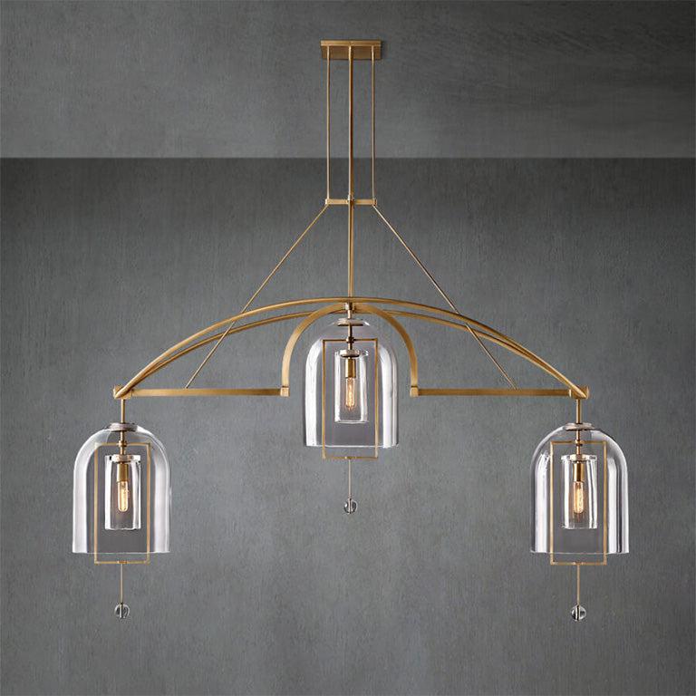 Fulcram Linear Chandelier 61" 3 Lights - GILDLAMPS