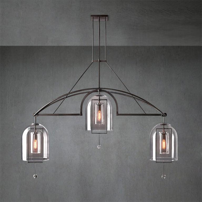 Fulcram Linear Chandelier 73" 3-Lights - GILDLAMPS