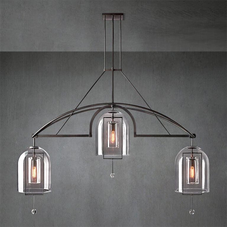 Fulcram Linear Chandelier 85" 3-Lights - GILDLAMPS