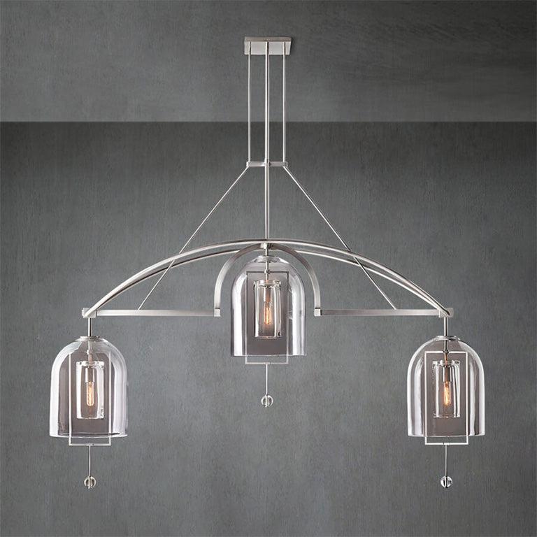 Fulcram Linear Chandelier 85" 3-Lights - GILDLAMPS