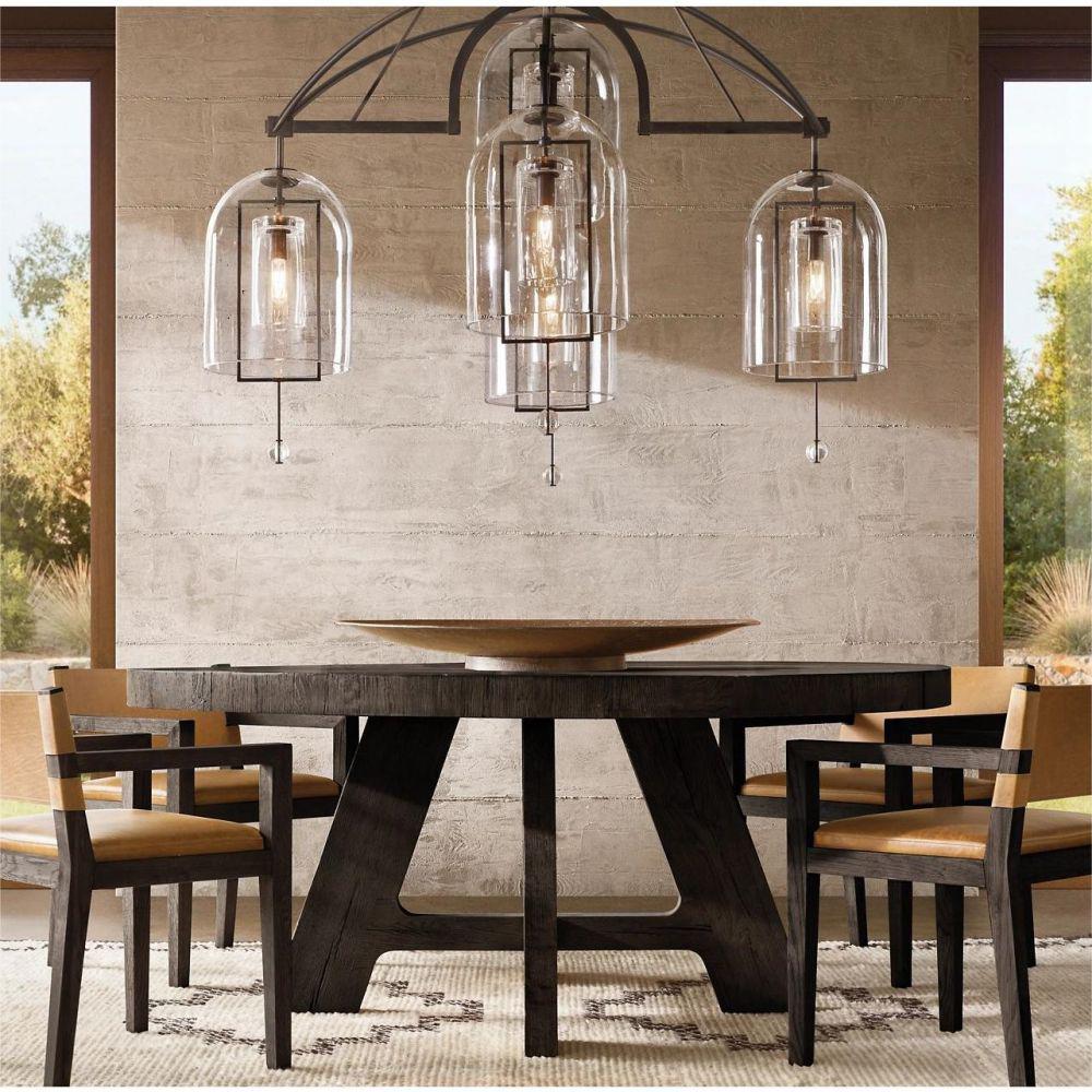 Fulcram Round Chandelier 73" 5-Lights - GILDLAMPS