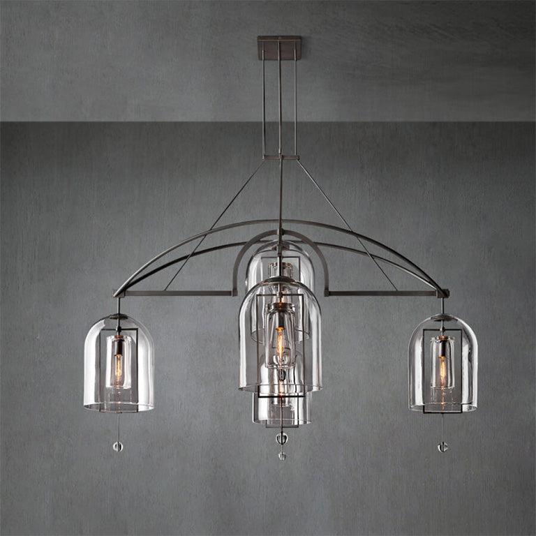 Fulcram Round Chandelier 73" 5-Lights - GILDLAMPS