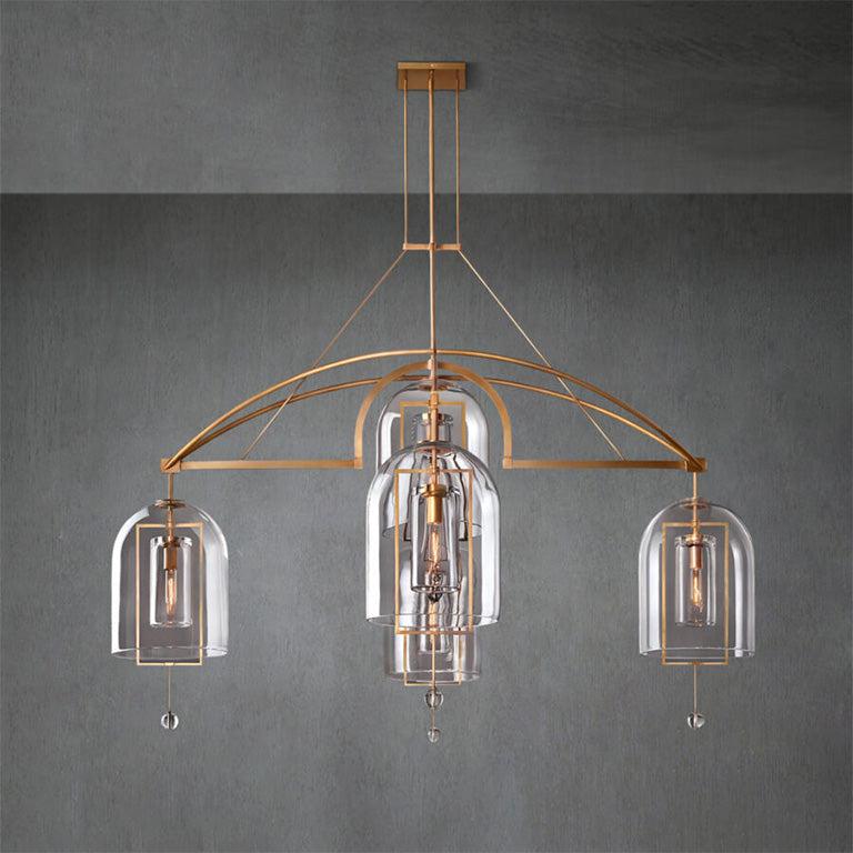 Fulcram Round Chandelier 73" 5-Lights - GILDLAMPS