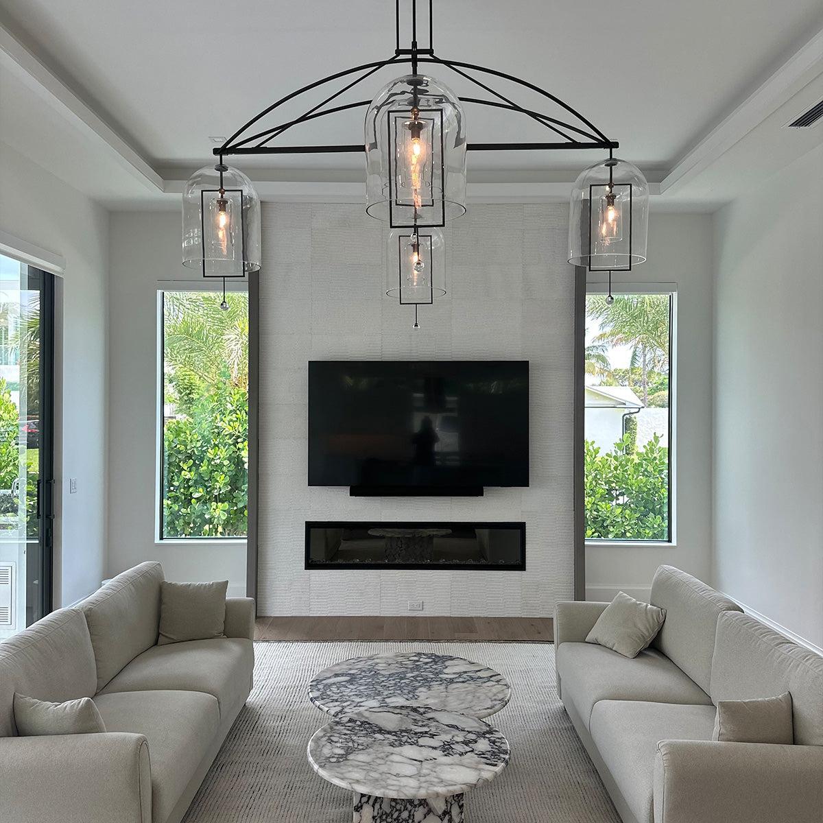 Fulcram Round Chandelier 85" -5 Lights - GILDLAMPS