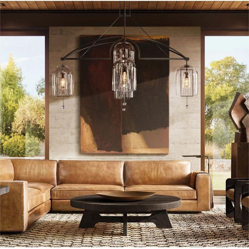 Fulcram Round Chandelier 85" -5 Lights - GILDLAMPS