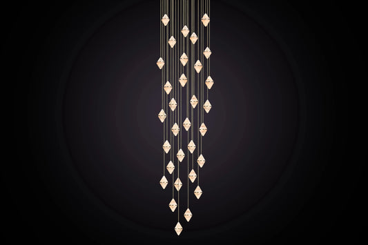 Gem Circular Cluster Alabaster Chandelier 30 - GILDLAMPS