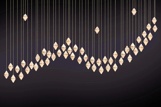 Gem Wave Alabaster Chandelier 48 - GILDLAMPS