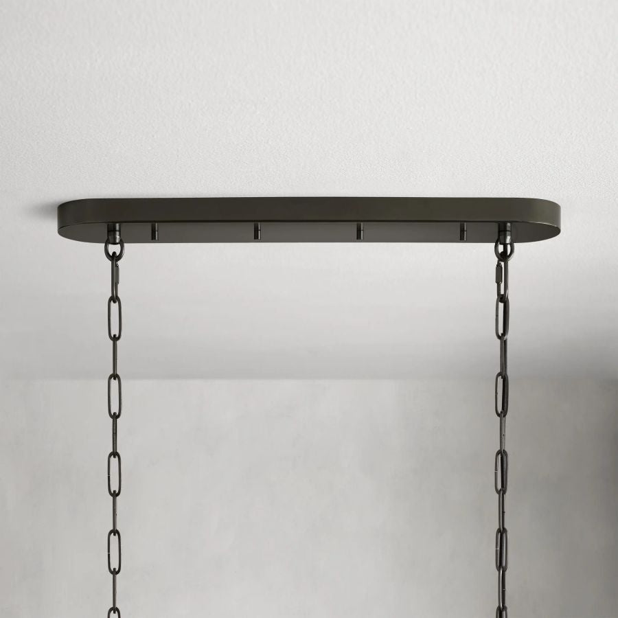 Ghiaccio Glass Oval Chandelier 54''65''