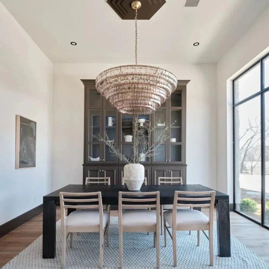 Ghiaccio Glass Round Chandelier 24" 36" 48" 60" - GILDLAMPS