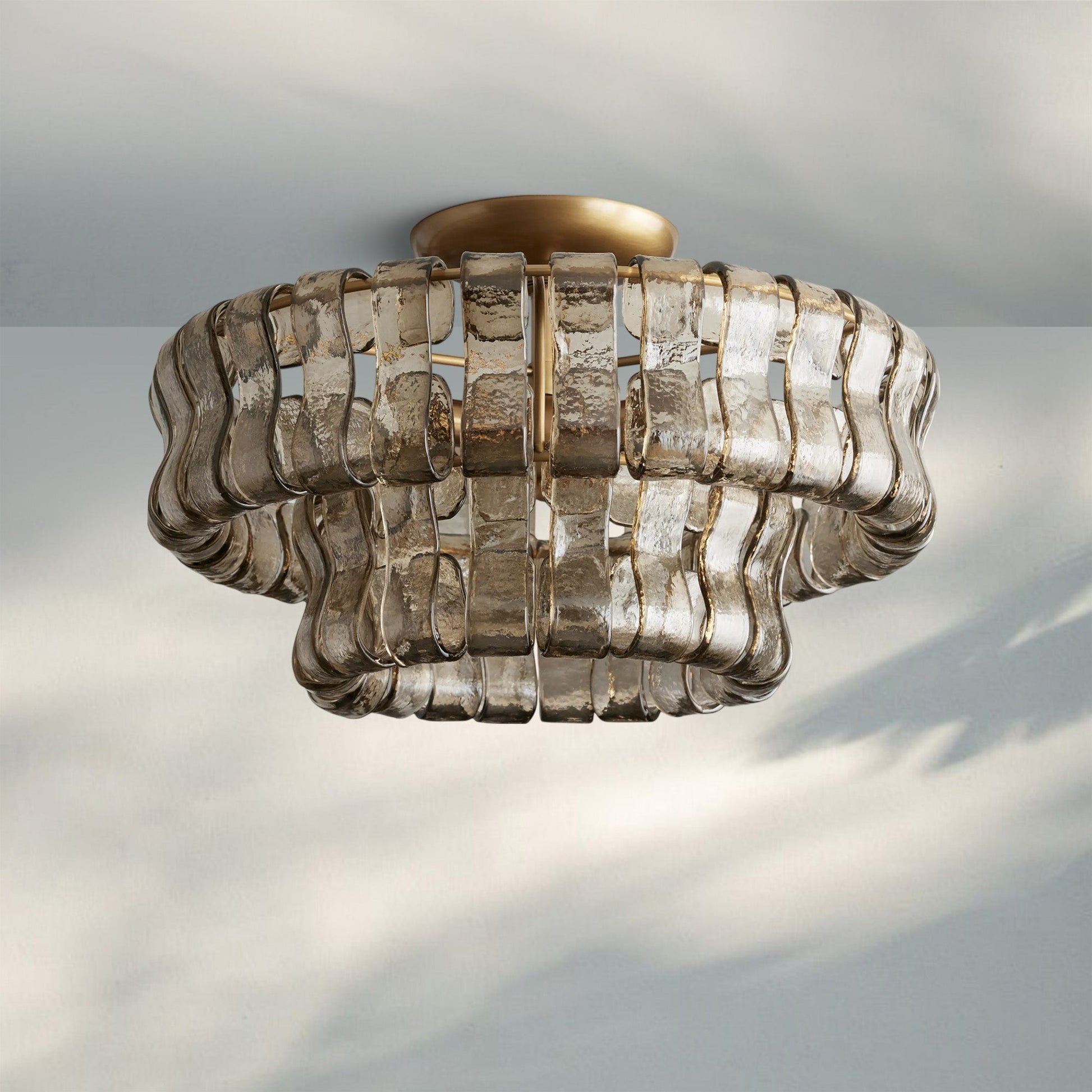 Ghiaccio Modern Glass Flushmount - GILDLAMPS