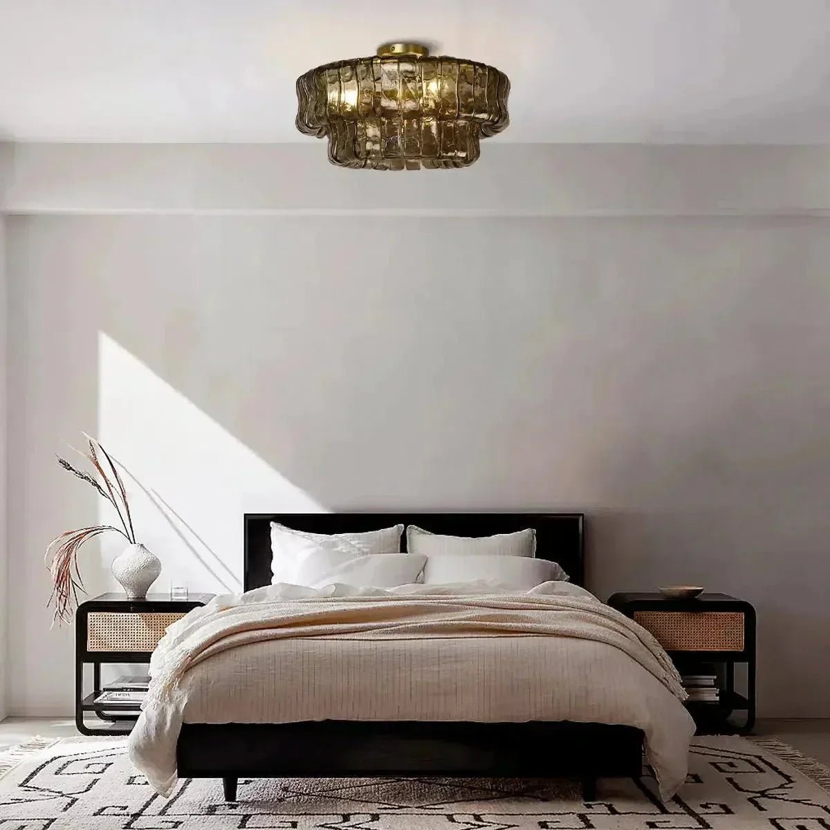 Ghiaccio Modern Glass Flushmount - GILDLAMPS