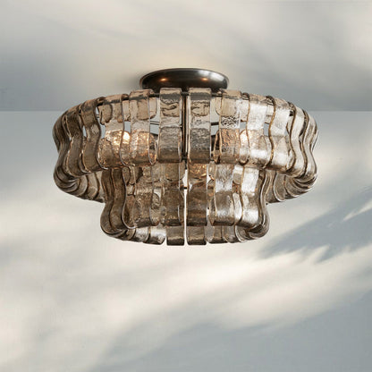 Ghiaccio Modern Glass Flushmount - GILDLAMPS