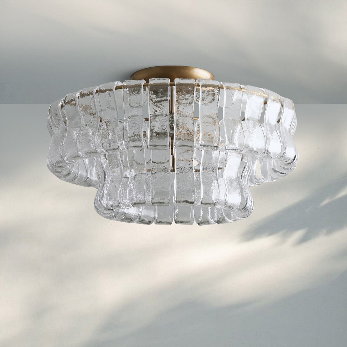 Ghiaccio Modern Glass Flushmount - GILDLAMPS