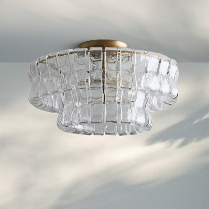 Ghiaccio Modern Glass Flushmount - GILDLAMPS