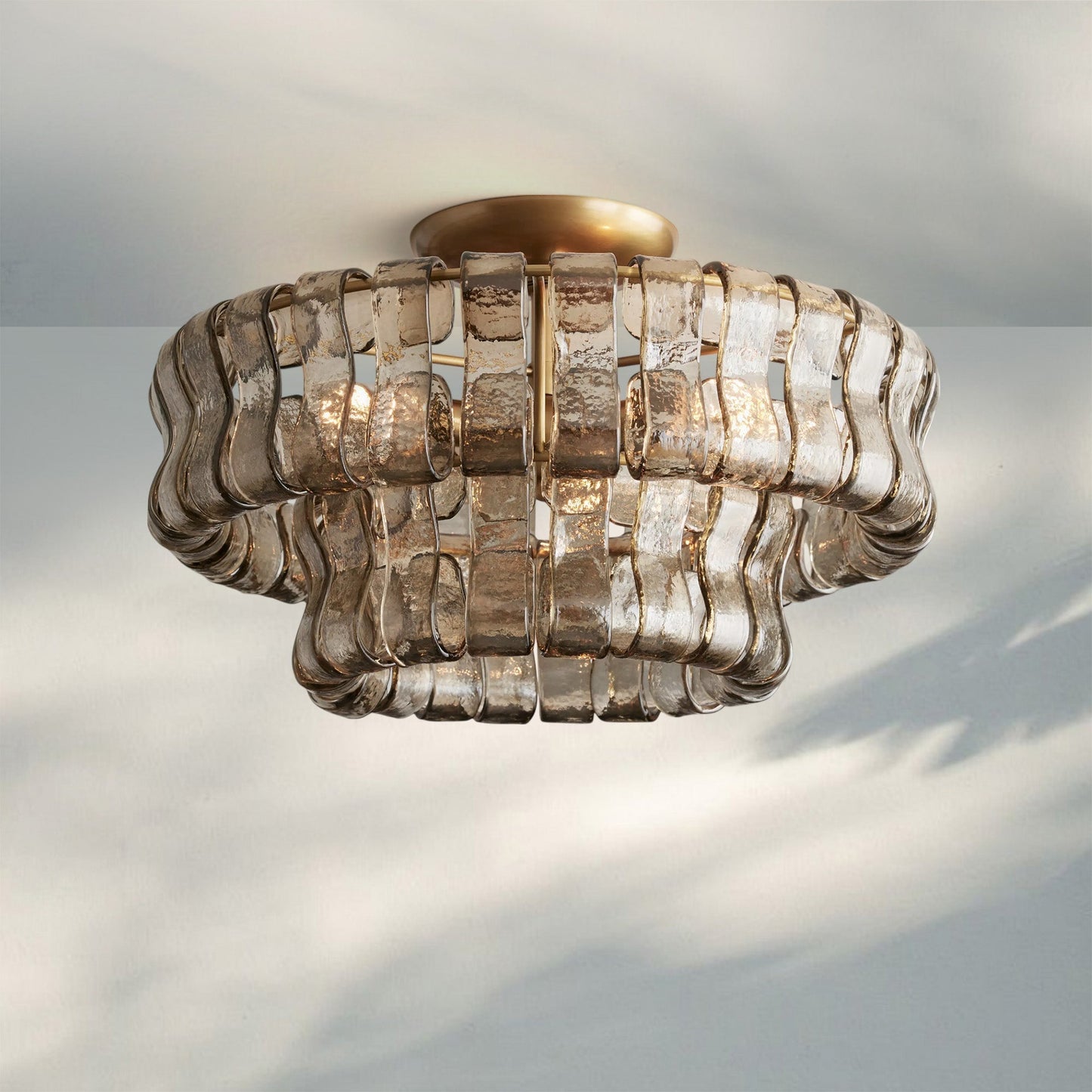 Ghiaccio Modern Glass Flushmount - GILDLAMPS
