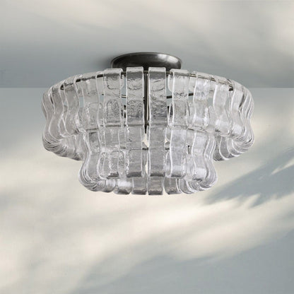 Ghiaccio Modern Glass Flushmount - GILDLAMPS
