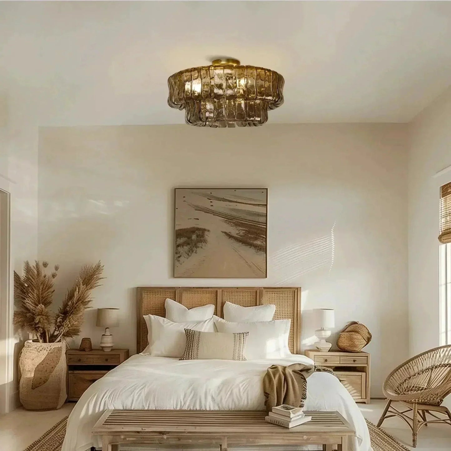 Ghiaccio Modern Glass Flushmount - GILDLAMPS