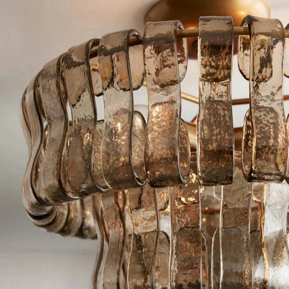 Ghiaccio Modern Glass Flushmount - GILDLAMPS