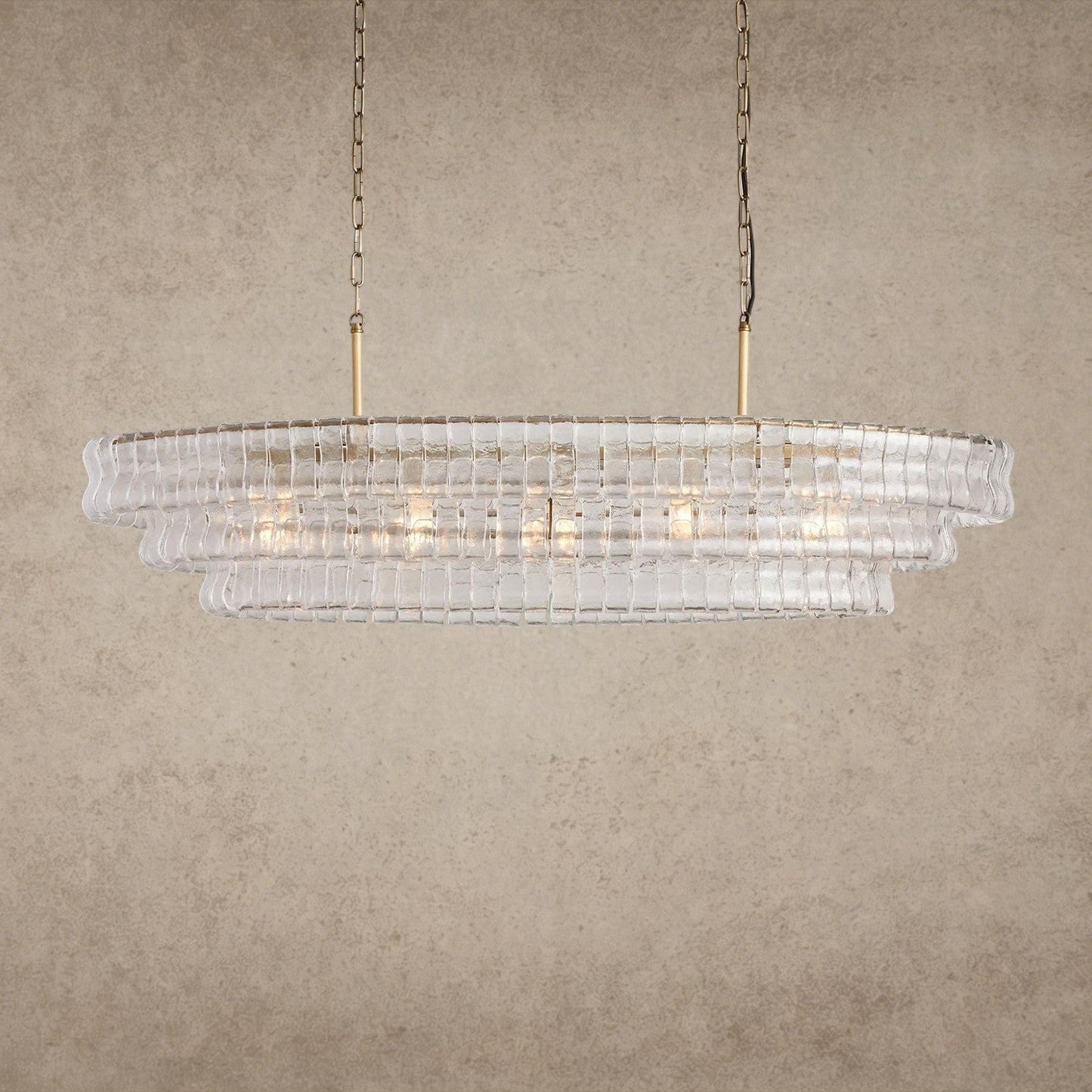 Ghiaccio Oval Chandelier 54 inch, 65 inch