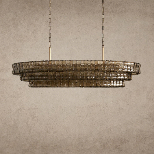 Ghiaccio Oval Chandelier 54 inch, 65 inch