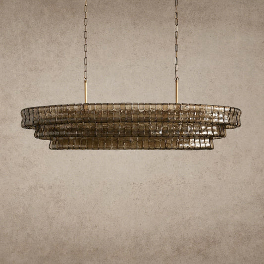 Ghiaccio Oval Chandelier 54 inch, 65 inch - GILDLAMPS