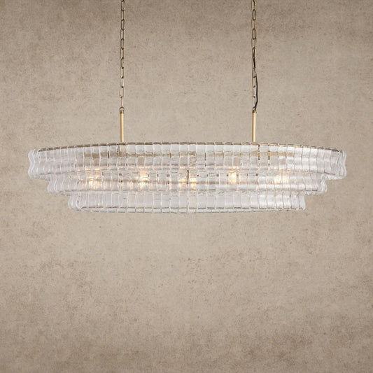 Ghiaccio Oval Chandelier 54 inch, 65 inch - GILDLAMPS