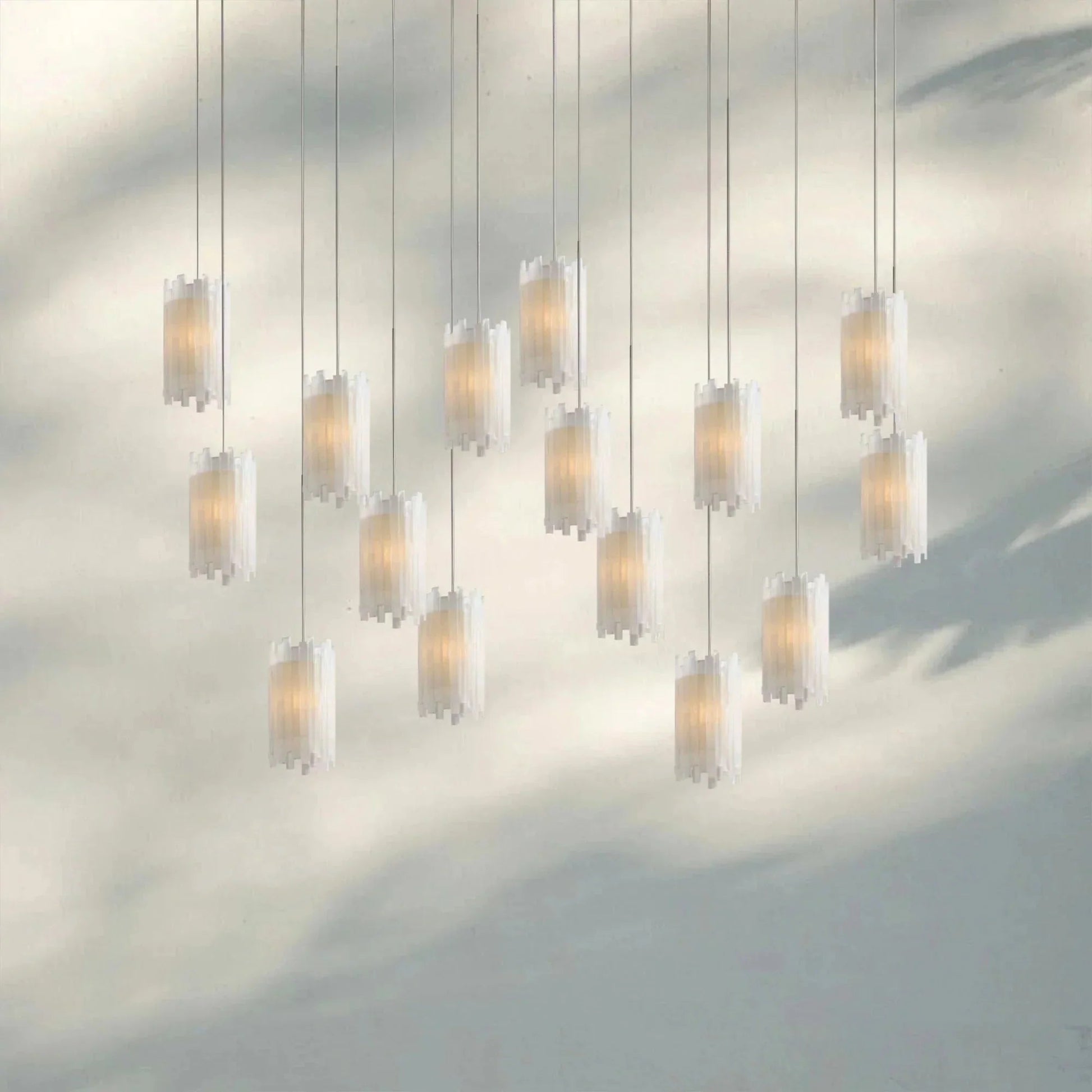 Giana Rectangular Chandelier 15/30 - Light - GILDLAMPS