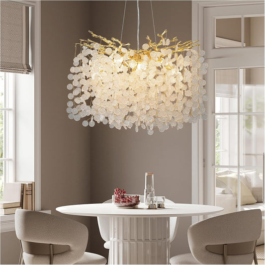 Gold Modern Tree Branch Crystal Chandelier 23.6 inch Round - GILDLAMPS