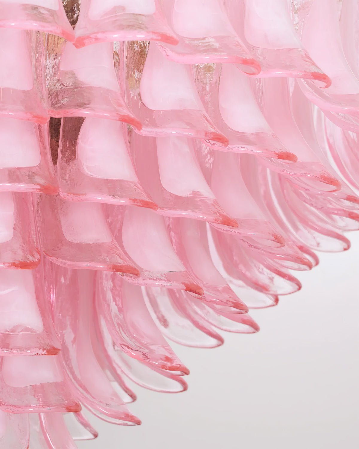 Gold & Pink Barcelona Murano Chandelier with 16 E14 Bulbs - GILDLAMPS