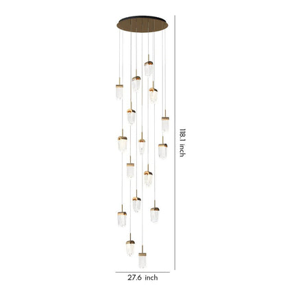 Gold Staircase Chandelier Modern Creative Luxury Ceiling Light - GILDLAMPS