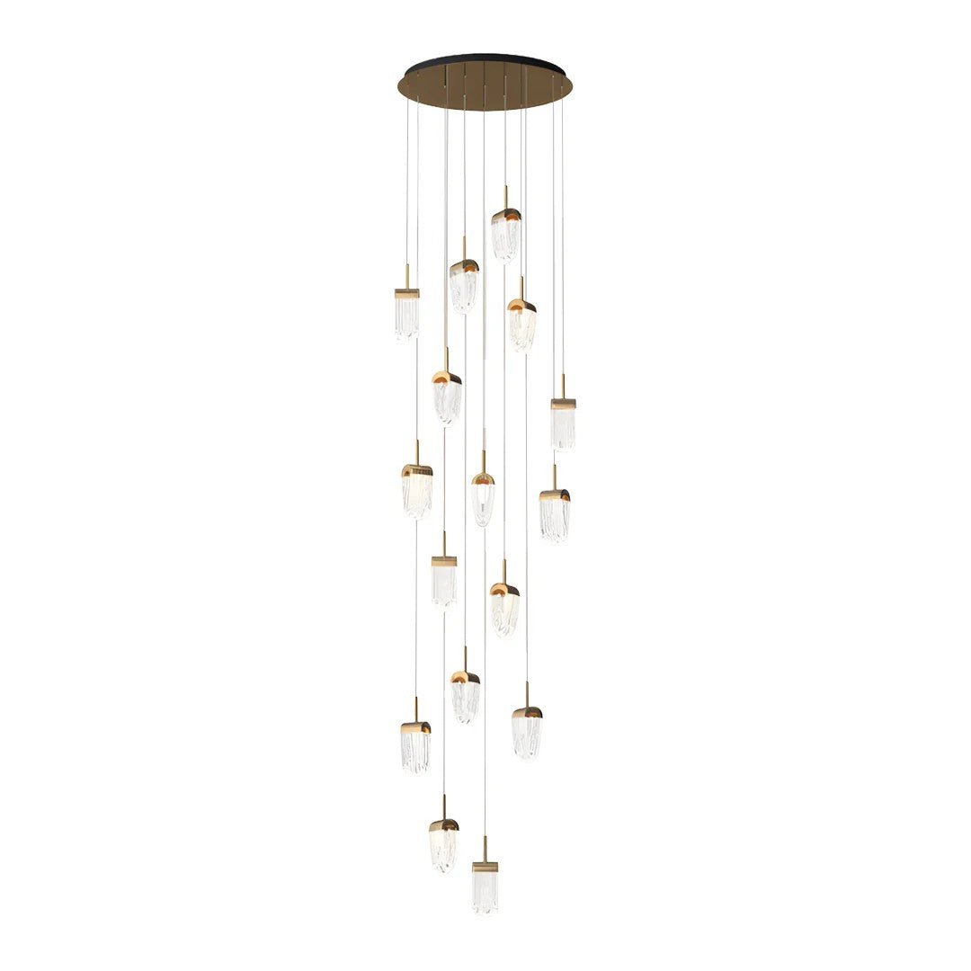 Gold Staircase Chandelier Modern Creative Luxury Ceiling Light - GILDLAMPS