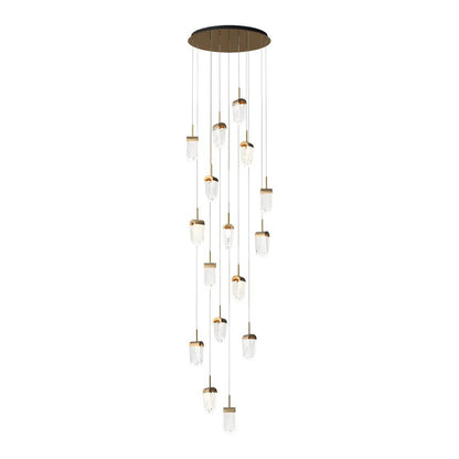 Gold Staircase Chandelier Modern Creative Luxury Ceiling Light - GILDLAMPS