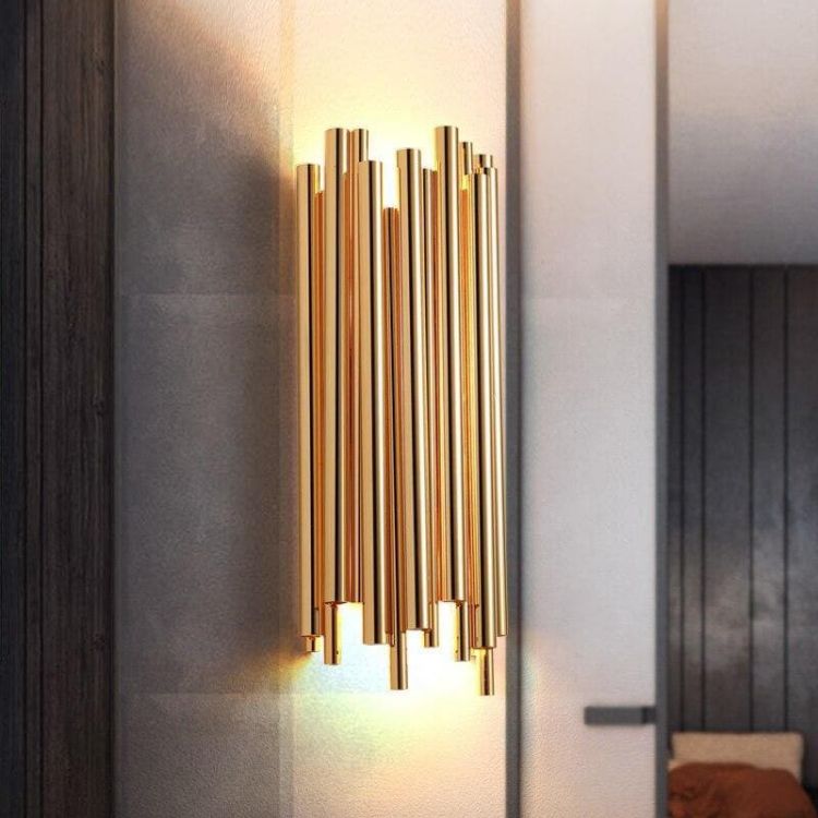 Golden Stainless Steel Wall Sconce 16 " - GILDLAMPS