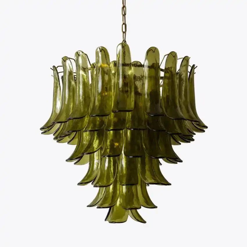 Green Petalo Murano Chandelier - GILDLAMPS
