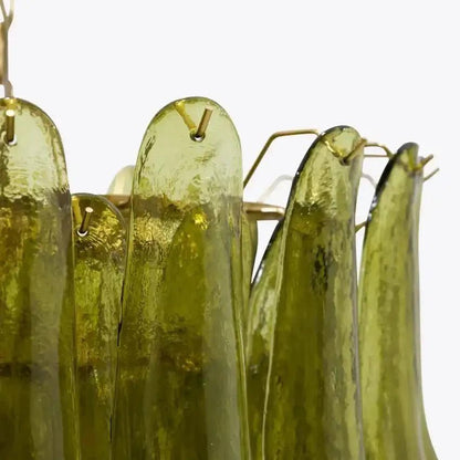 Green Petalo Murano Chandelier - GILDLAMPS