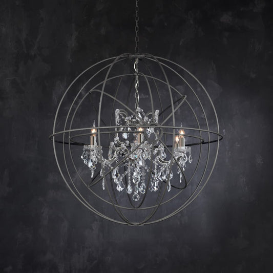 Gyro Crystal Double Chandelier 40" - GILDLAMPS