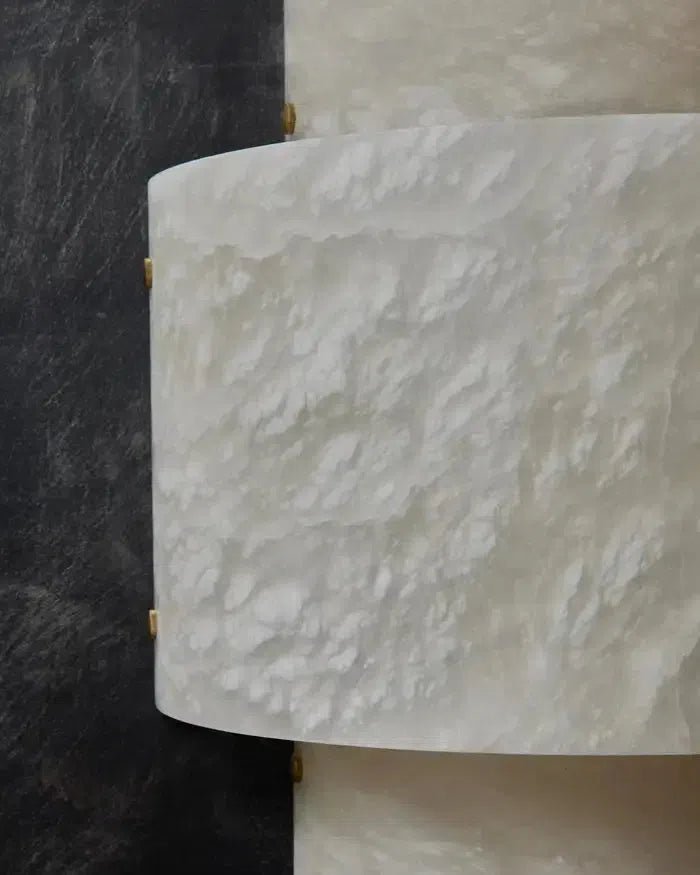 Half Cylinder Alabaster Wall Sconces - GILDLAMPS