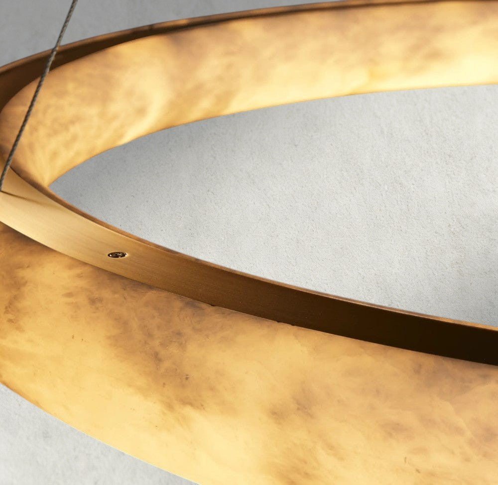 Halima Halo Alabaster Chandelier - GILDLAMPS
